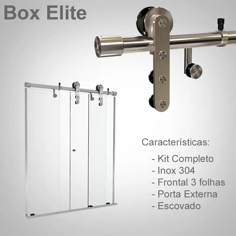 Frontal Externo 3 Folhas Escovado